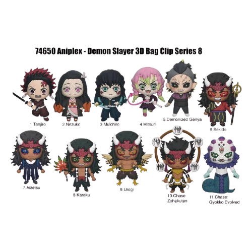 Demon Slayer - Series 8: 3D Character Bag Clip Blind Bag - Image 3