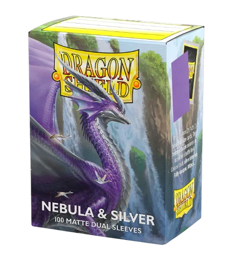 Dragon Shield -  Matte Dual Nebula & Silver Sleeves (100)