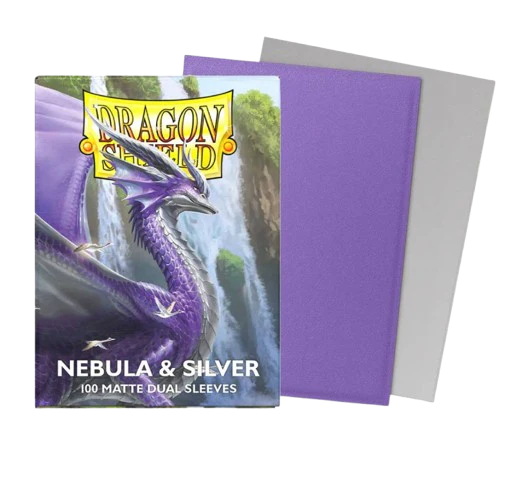 Dragon Shield -  Matte Dual Nebula & Silver Sleeves (100) - Image 2