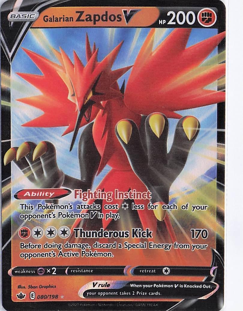 Galarian Zapdos V 080/198