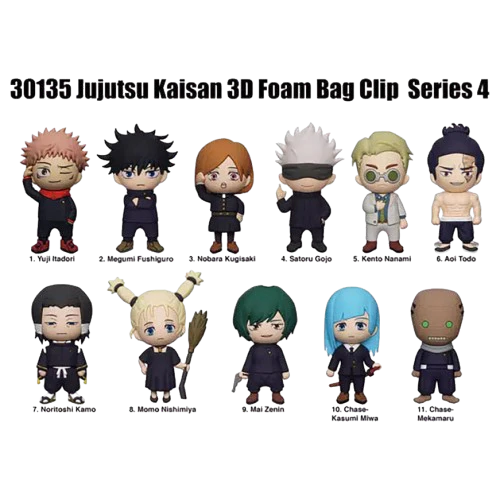 Jujutsu Kaisen - Series 4: 3D Character Bag Clip Blind Bag - Image 2
