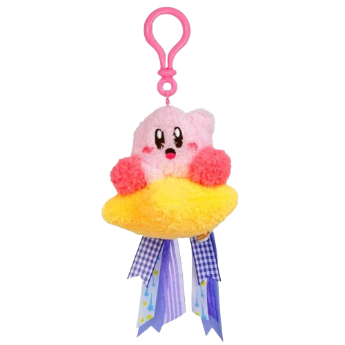 Kirby - Kirby Waving on Warpstar Plush Clip-on