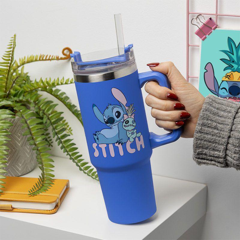 Lilo & Stitch - Blue Stitch 900ml Insulated Cup and Straw - Image 3