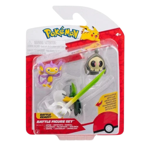 Pokemon - Aipom, Sirfetch'd & Duskull Battle Figure Set