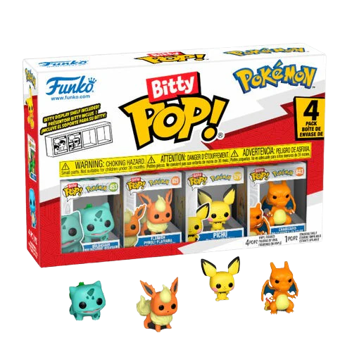 Pokemon - Bulbasaur, Flareon, Pichu & Charizard Funko Bitty Pop!