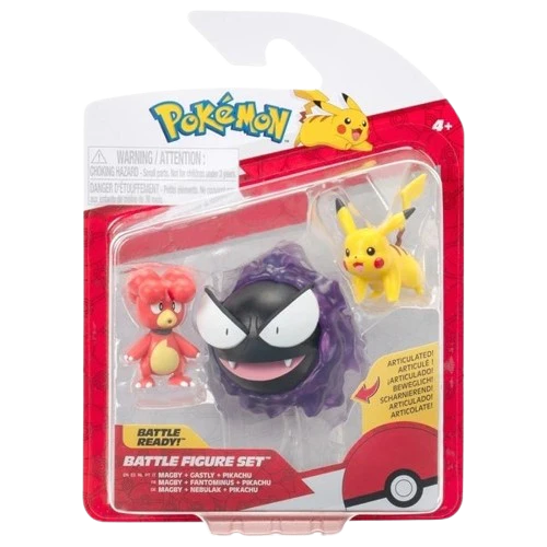Pokemon - Magby, Gastly & Pikachu Battle Figure Set