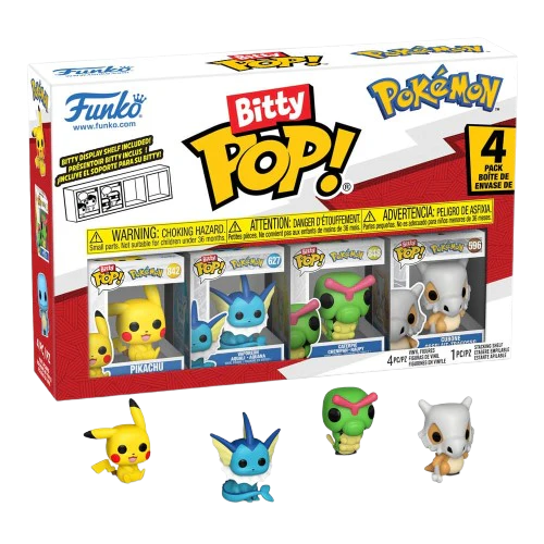 Pokemon - Pikachu, Vaporeon, Caterpie & Cubone Funko Bitty Pop!