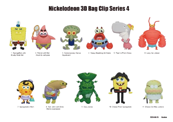 Spongebob Squarepants - Nickelodeon Classics Series 4: 3D Character Bag Clip Blind Bag - Image 3