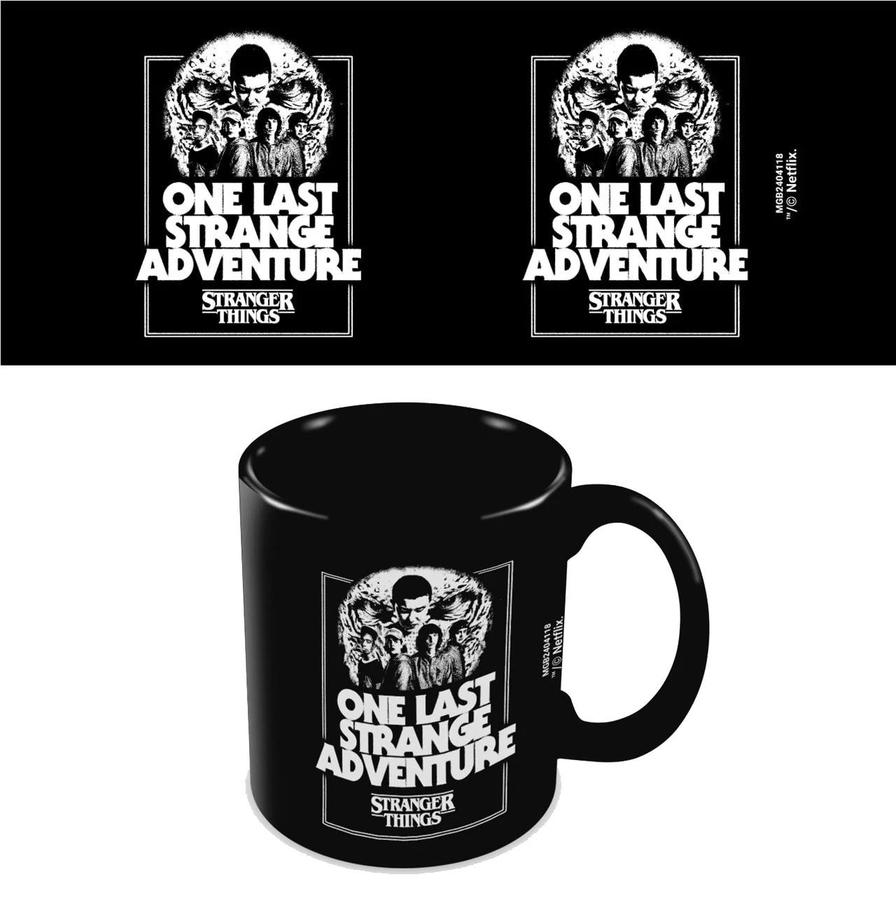 Stranger Things - One Last Strange Adventure Black Mug