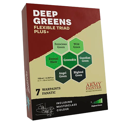 The Army Painter - Deep Greens Flexible Triad PLUS+ Paint Set