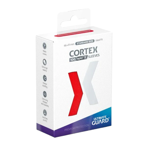 Ultimate Guard - Red Matte Cortex Sleeves Standard Size (100)