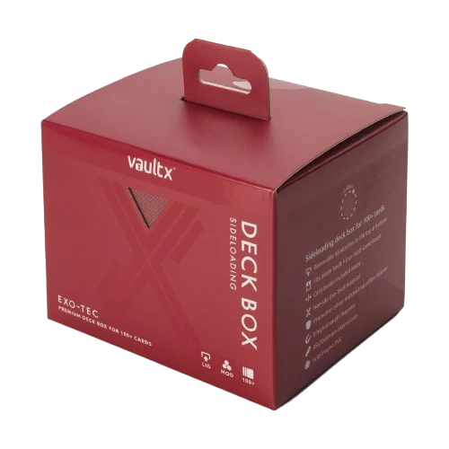 Vault X - Metallic Red 100+ Sideloading Deck Box