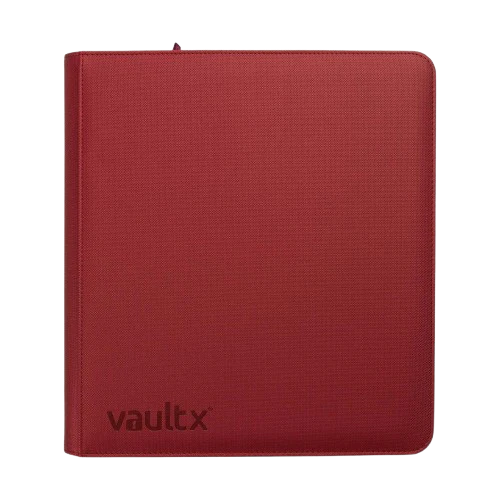Vault X - Metallic Red 12 Pocket Zip Binder