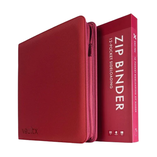 Vault X - Metallic Red 12 Pocket Zip Binder - Image 4