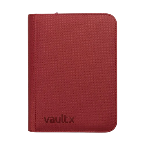 Vault X - Metallic Red 4 Pocket Zip Binder