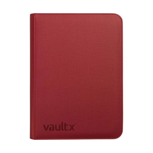 Vault X - Metallic Red 9 Pocket Zip Binder