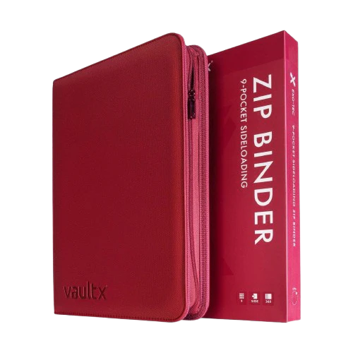 Vault X - Metallic Red 9 Pocket Zip Binder - Image 4