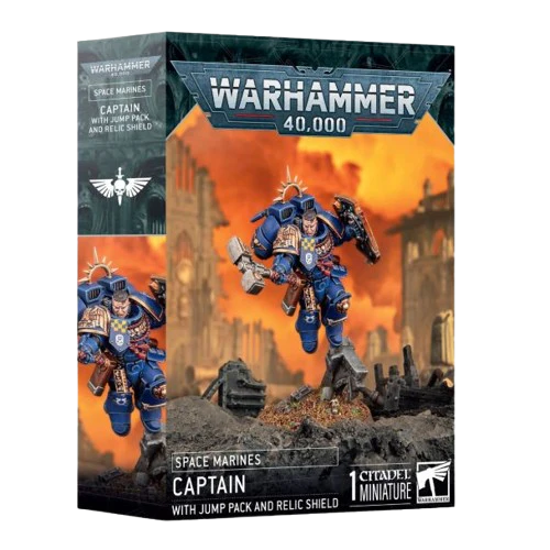 Warhammer: 40K - Space Marines Captain With Jump Pack & Relic Shield